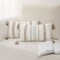 Pack of 2 Lumbar Throw Pillow Covers with Tassels Cotton Boho Modern Decorative Cushion Case for Couch Bedroom, 12×20 Inch Light Brown
